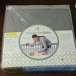 Breathable mesh crib liner